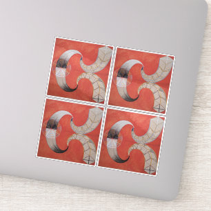 Pegatina Hilma Af Klint, The Swan No. 9, Resumen de Arte