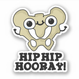 Pegatina Hip Hip Hooray Funny Anatomy Pun