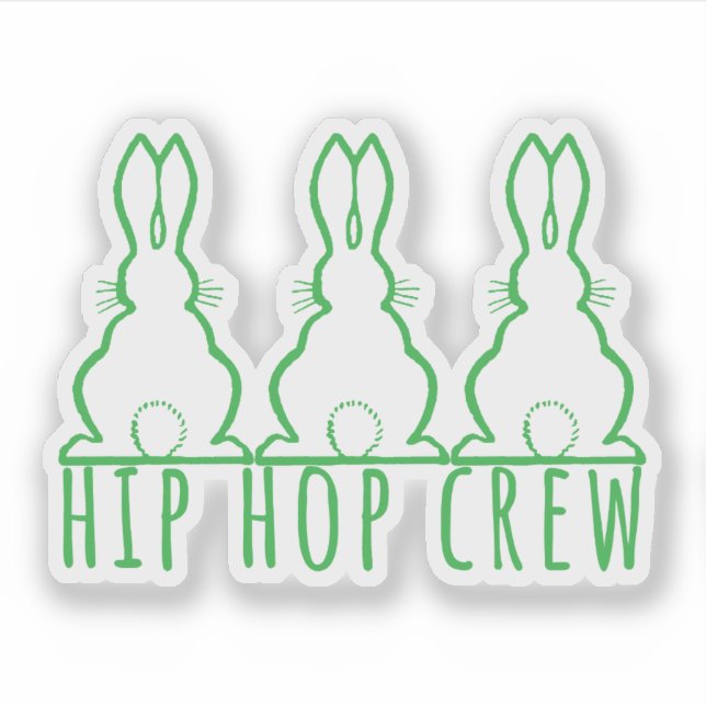 Pegatina Hip Hop Crew Cute Bunnies (Anverso)