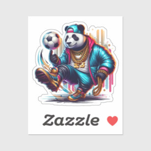 Pegatina Hip Hop Panda Fútbol Soccer Deportes de Verano