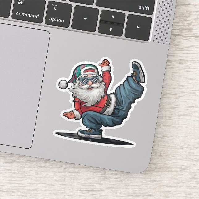 Pegatina Hip Hop Santa Claus (Detalle)