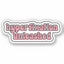 Pegatina hiperfijación desatada Neurodiversidad rosa