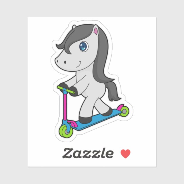 Pegatina Hípica Scooter (Hoja)