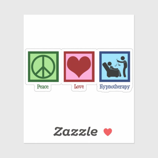 Pegatina Hipnoterapeuta Paz Amor Hipnoterapia (Hoja)