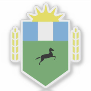 Pegatina Hipólito Yrigoyen partido del escudo de armas, Arg