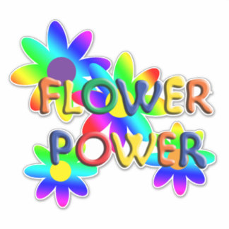 Pegatina Hippie Flower Power LG