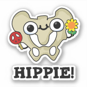 Pegatina Hippie Gracioso Hip Bone Pun