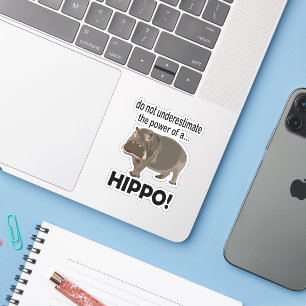 Pegatina Hippopótamo Animal Gracioso Hippo