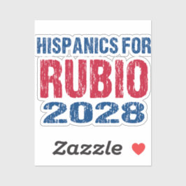 Pegatina Hispanics for Rubio 2028