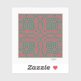 Pegatina Histmas Temáticas, inspiradas en Hitomezashi Tile