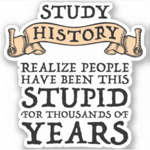 Pegatina Historia del estudio - Darse cuenta de que la gent