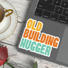 Pegatina Historic Preservation, Old Building Hugger Vinyl
