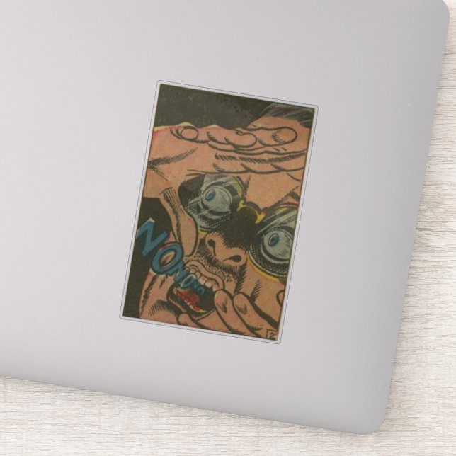 Pegatina Historietas de terror de la era dorada de los años (Detalle)