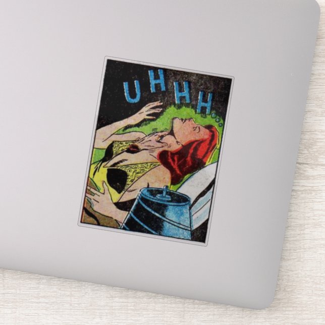 Pegatina Historietas de terror de la era dorada | espantoso (Detalle)