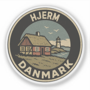 Pegatina Hjerm, Dinamarca Danmark