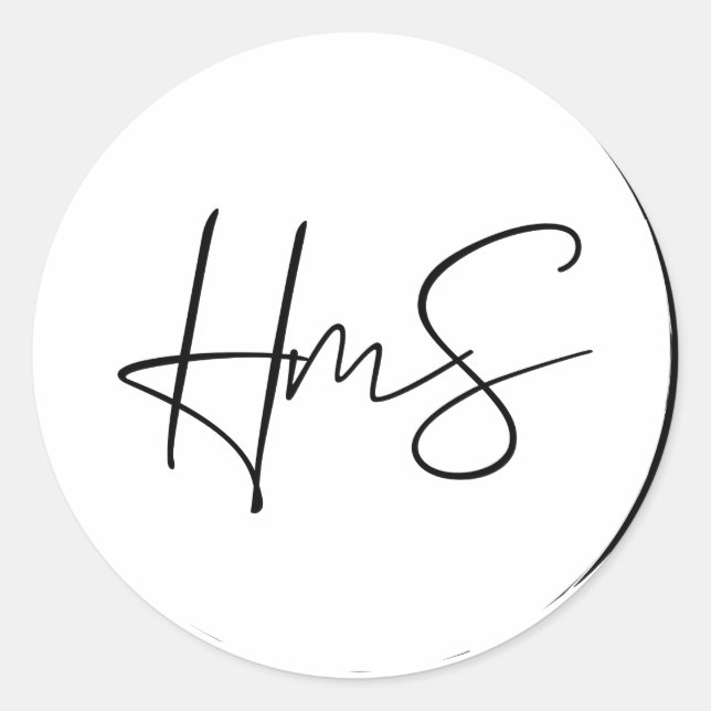 Pegatina Hms de sonido hecho a mano (Anverso)