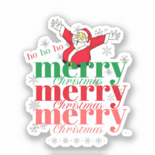 Pegatina Ho Ho Ho Ho-Santa-Merry Christmas (3) Design