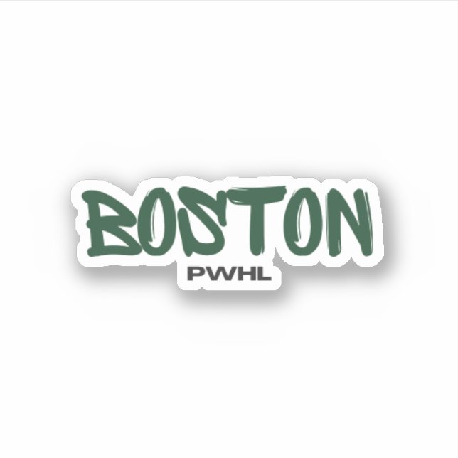 Pegatina Hockey femenino de Boston PWHL (Anverso)