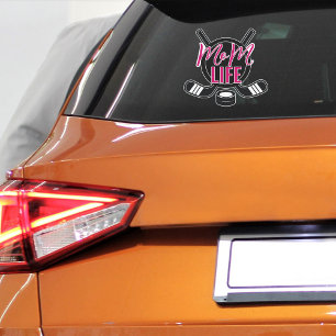 Pegatina Hockey Mom Life Car Window