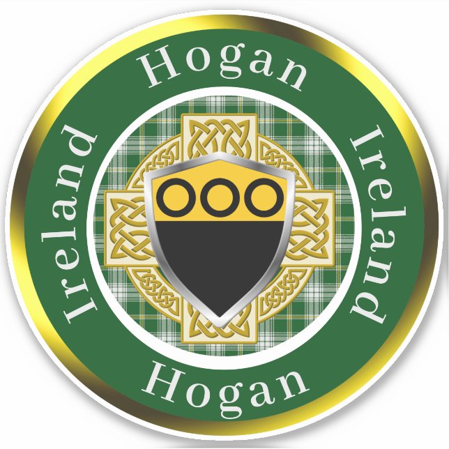 Pegatina Hogan Shield y Celtic Cross Personalizado (Anverso)