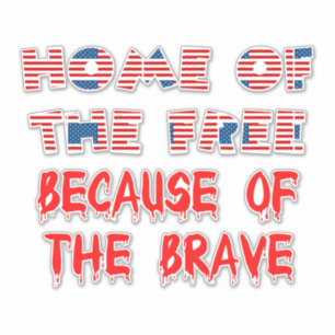 Pegatina Hogar Patriótico Estadounidense de Citas Libres