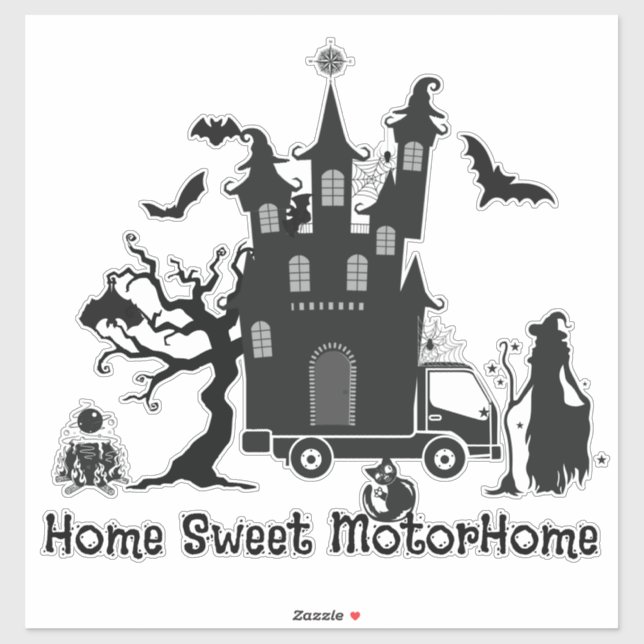 Pegatina Hogar Sweet MotorHome (Hoja)