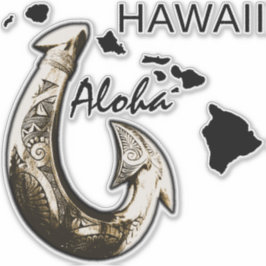 Pegatina Hogar Tribal Hawaii - ALOHA HAWAII