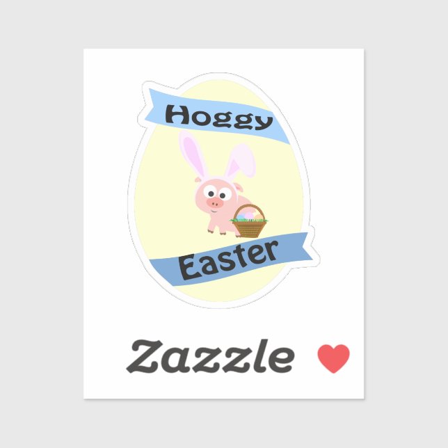 Pegatina Hoggy Easter Pig (Hoja)