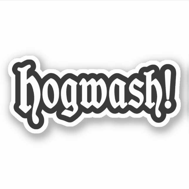 Pegatina ¡Hogwash! (Anverso)