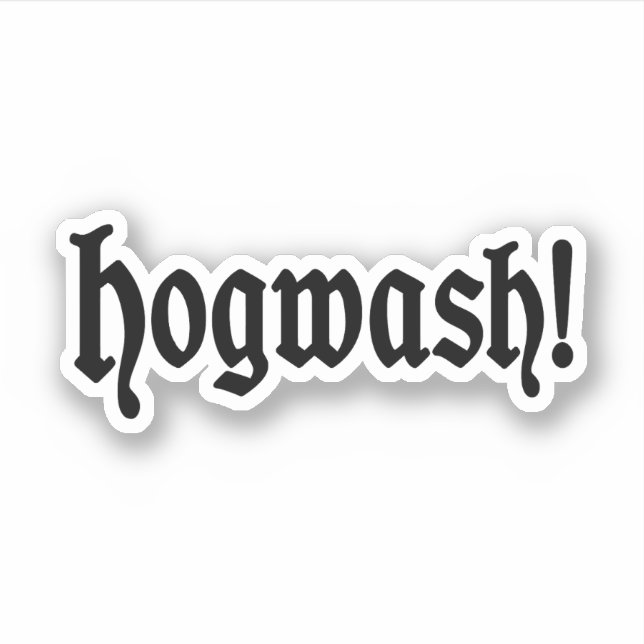 Pegatina ¡Hogwash! (Anverso)