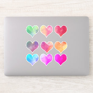 Pegatina hoja/9 Decretos de corte en forma de corazón color