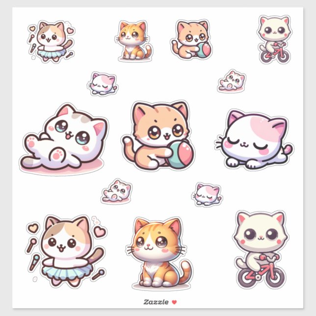 Pegatina Hoja de adhesivos de Patas juguetonas y Sueños soñ (Hoja)