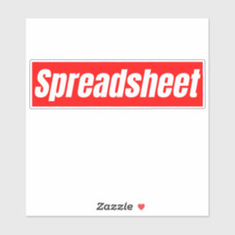 Pegatina Hoja de cálculo - Contable divertido