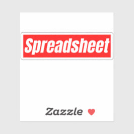 Pegatina Hoja de cálculo - Contable divertido