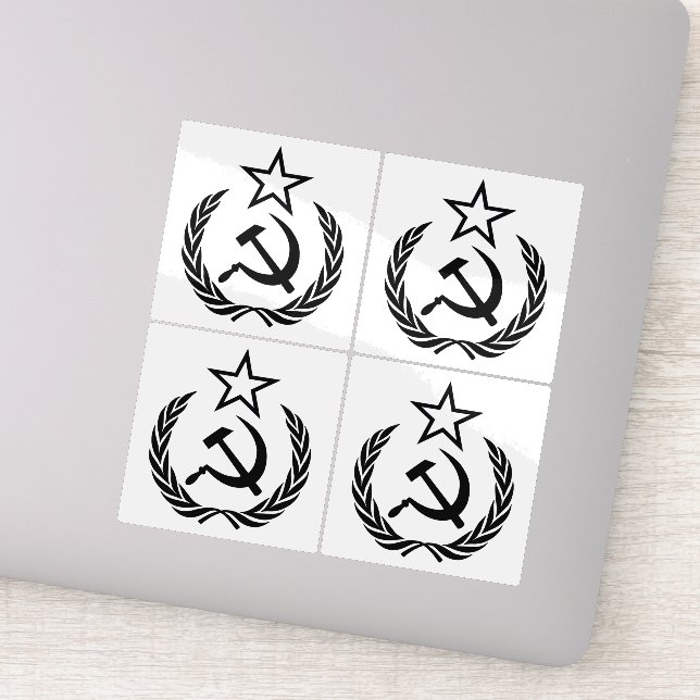Pegatina Hoja de hoz y martillo, URSS, CCCP, comunismo (Detalle)