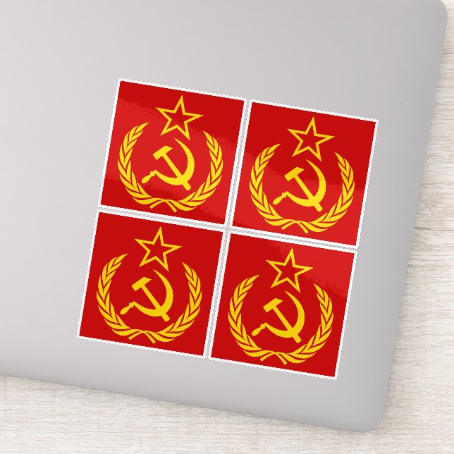 Pegatina Hoja de hoz y martillo, URSS, CCCP, comunismo (Detalle)