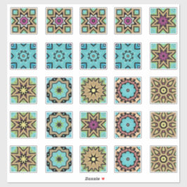 Pegatina Hoja de mosaico 1