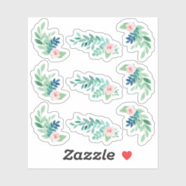 Pegatina Hoja de Planificador Botánico de Pensamientos Flor