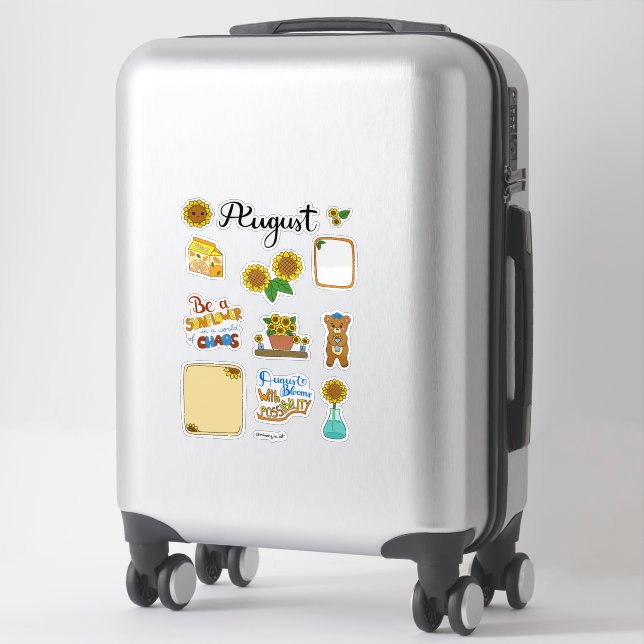 Pegatina Hoja de stickers de agosto - Brillo de finales de  (Maleta)