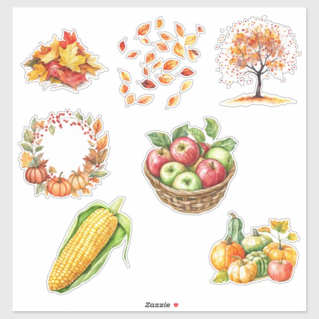 Pegatina Hoja de Stickers de Elementos de Otoño (Hoja)