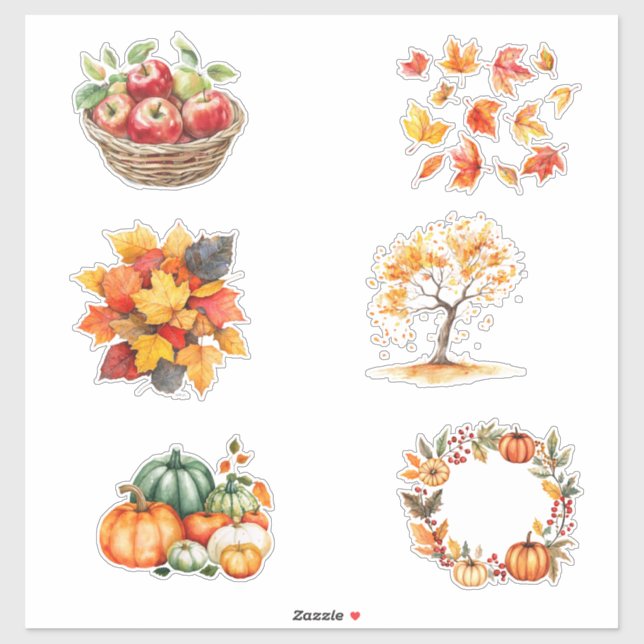 Pegatina Hoja de Stickers de Elementos de Otoño (Hoja)