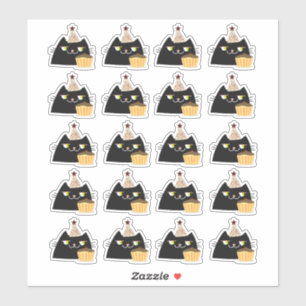 Pegatina Hoja de Stickers de Gato de Cumpleaños 20 Divertid