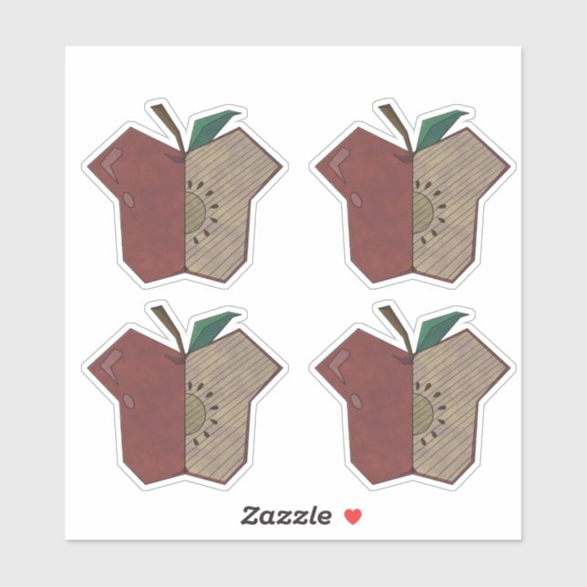 Pegatina hoja de stickers de manzana (Hoja)