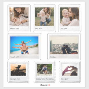 Pegatina Hoja de Stickers de Recuerdos Personalizados con 8