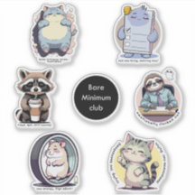 Hoja de Stickers del Club del Mínimo | Divertido y