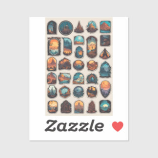 Pegatina Hoja de Stickers del Reino Encantado | Cabaña de F