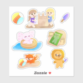 Pegatina Hoja de Stickers - Juguetes de Verano