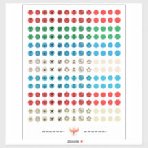 hoja de stickers minimalista