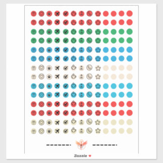 Pegatina hoja de stickers minimalista