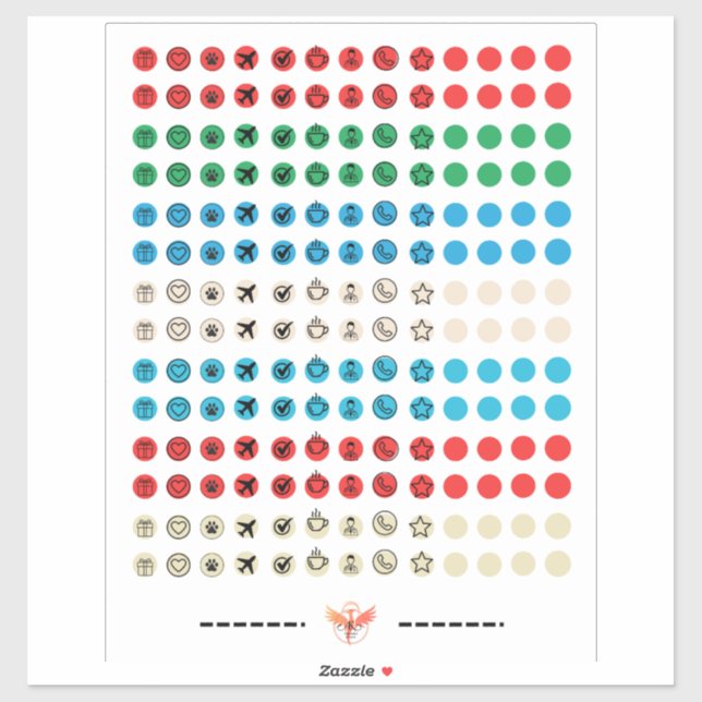 Pegatina hoja de stickers minimalista (Hoja)